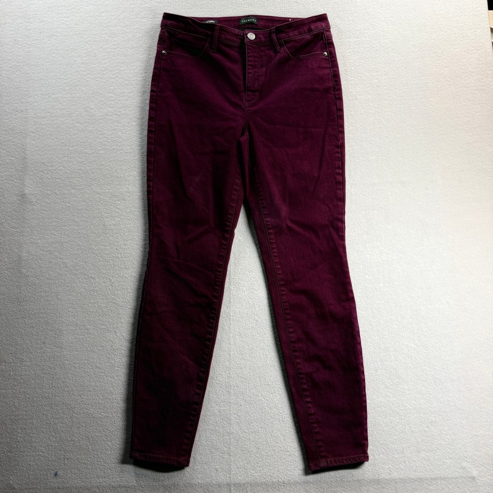 Talbots Jegging Women 8 Burgundy Skinny Stretch Denim 30x27